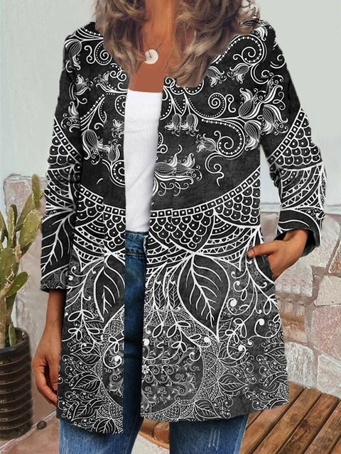 Autumn and winter retro ethnic style print jacket cardigan m303251 01
