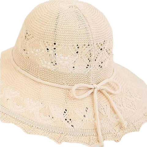 Chapeau haut de forme à bords ondulés pour femme, protection solaire et pare-soleil d'été, m3331172