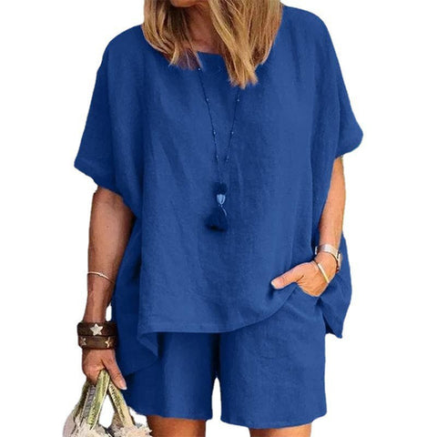 New suit fashion temperament loose short-sleeved shorts two-piece set m301179