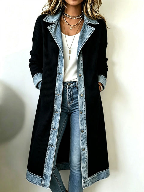 Women's Fashion Elegant Slim Long Sleeve Splicing Jacket FF303340
