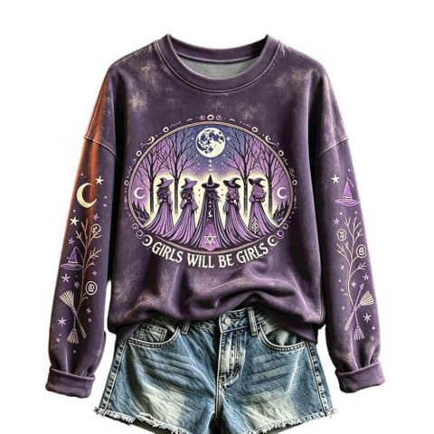 Printed Crew Neck Long Sleeve Casual Cover FF303386