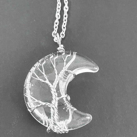 Pendentif arbre de vie en améthyste naturelle, bijou arbre de fortune en cristal m3331252