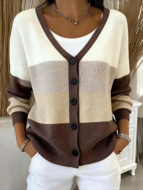 Button knitted hooded cardigan jacket autumn and winter new m303072