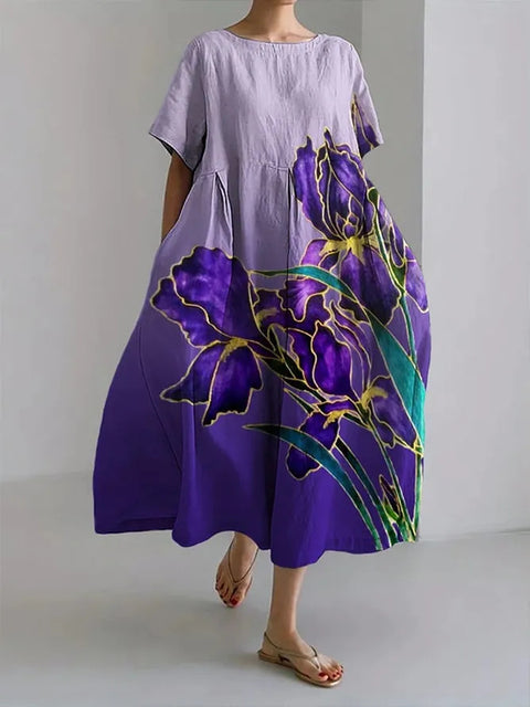 3D digital printing women's casual fashion plus size short-sleeved dress m302781