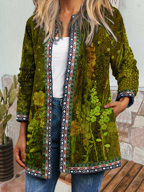 Autumn and winter retro ethnic style print jacket cardigan m303251 05