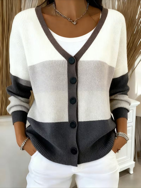 Autumn and winter European size 3D digital printing women's shoulder cardigan sweater FF303406 03