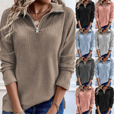 Herbst und Winter neuer Reißverschlusspullover Langarm-Strickpullover Freizeitjacke m301348 