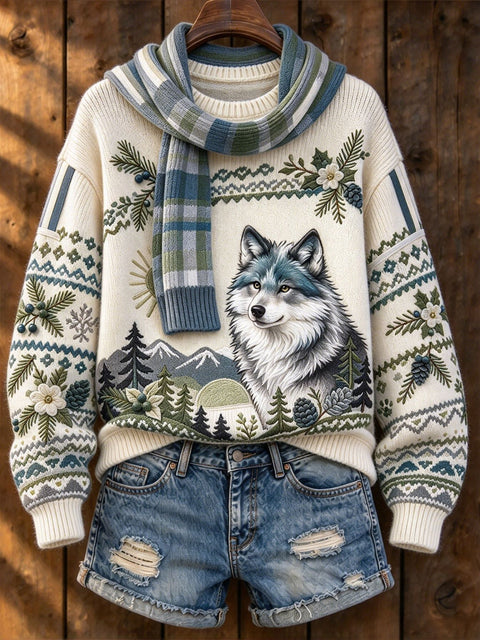 Huacai woolen sweater women sweater cartoon digital printing FF303420