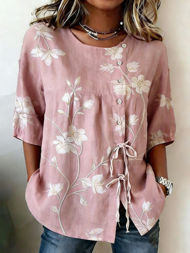 Women's long-sleeved shirt print top m302759