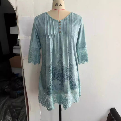 Frühling und Sommer heißer Verkauf einfarbiges Spitzenkleid M300151