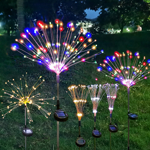 Feuerwerk, solarbetriebene, bodenmontierte Löwenzahnkette, wasserdicht für den Außenbereich, m3331169