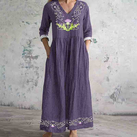 3D printing Amazon European and American summer casual loose long-sleeved dress m301729