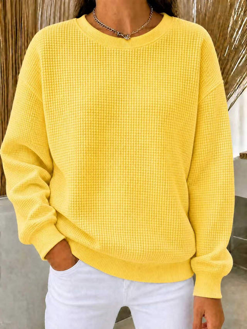 Solid color simple women's top crew neck loose fashion T-shirt m303224