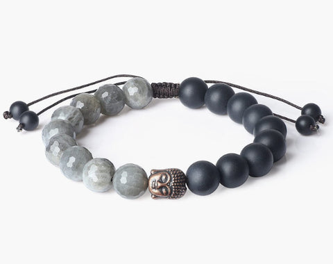 Elastisches Armband aus schwarzem Gallenstein, Totenkopf-Anhänger, natürliches Türkis, Tigerauge, Quaste, Kristall, Vulkanstein, Perlenarmband m3331320