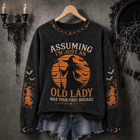 Printed sweater retro long-sleeved sweater FF303385