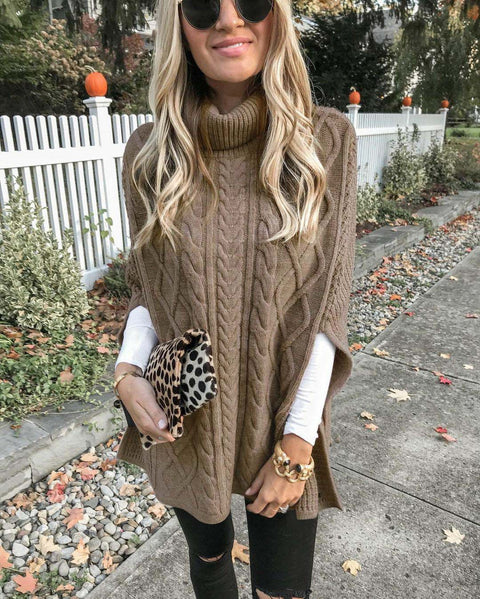 Rollkragenpullover, einfarbig, Street-Hipster-Pullover, lockerer, modischer Pullover für Damen, m300498 
