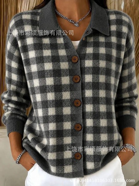 Knitted Cardigan Button Women's Sweater Jacket FF303295 02