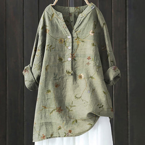 Autumn new long-sleeved comfortable printed fashion versatile shirt m301739