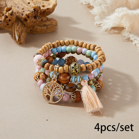 Neues böhmisches Armband, kreatives Quasten-Mehrschicht-Perlenarmband m3331286