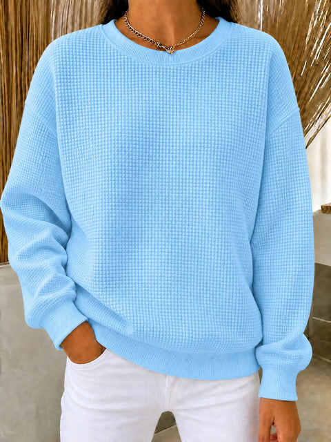 Solid color simple women's top crew neck loose fashion T-shirt m303224