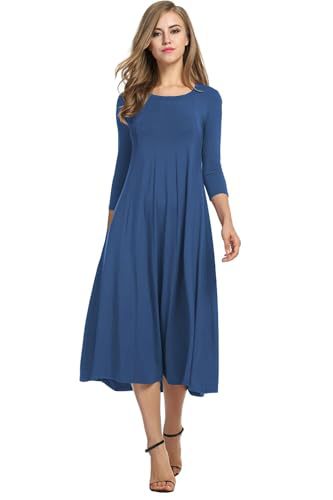 Autumn and winter dress solid color fashion big swing dress m302776