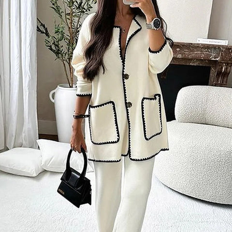 Frauen anzug herbst neue mode lässig lose einfarbig zwei-stück set m301321 