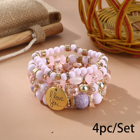 Neues böhmisches Armband, kreatives Quasten-Mehrschicht-Perlenarmband m3331286