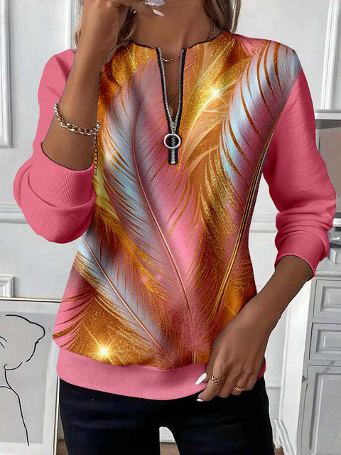 Printed sweater casual sweatshirt top m302179
