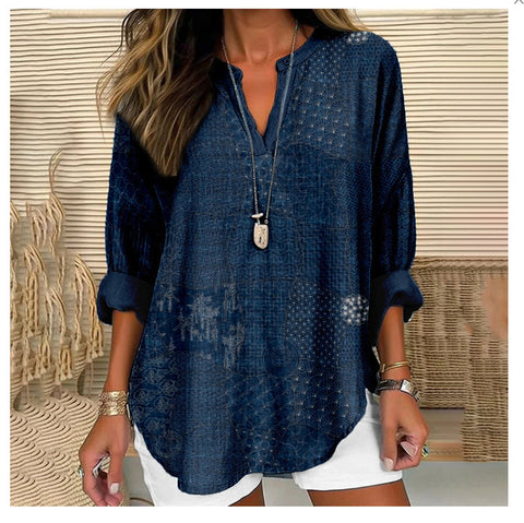 Pull ample à col rond et imprimé pour femme, grande taille, décontracté, T m301359 