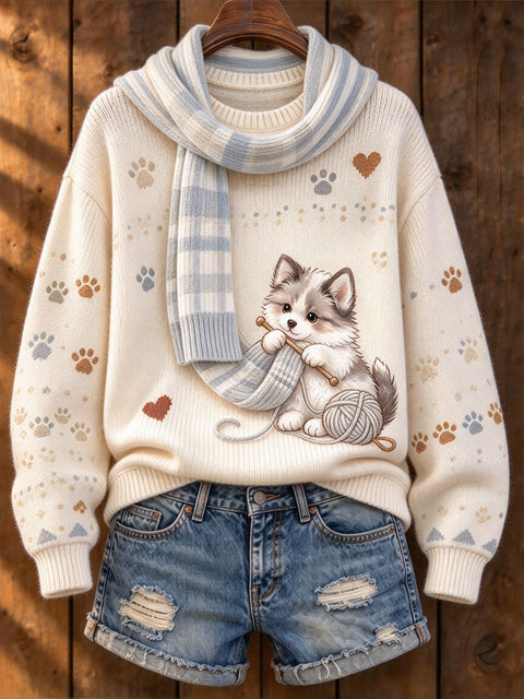 Huacai woolen sweater women sweater cartoon digital printing FF303420