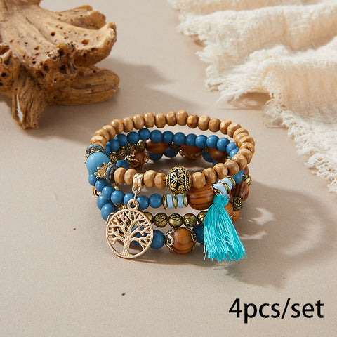 Neues böhmisches Armband, kreatives Quasten-Mehrschicht-Perlenarmband m3331286