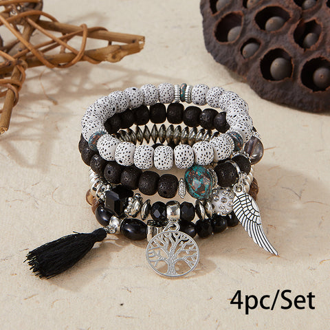 Neues böhmisches Armband, kreatives Quasten-Mehrschicht-Perlenarmband m3331286