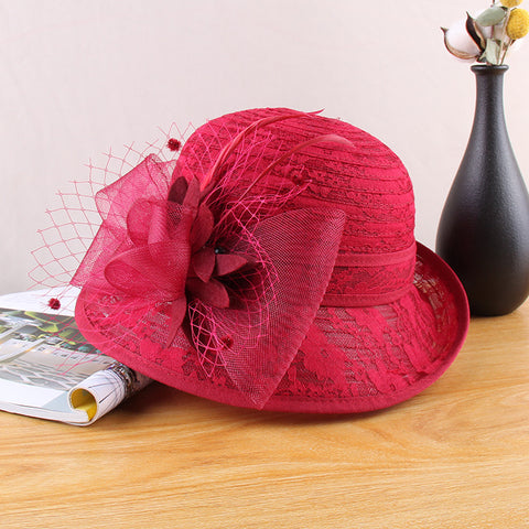 Flower lace top hat m3331114