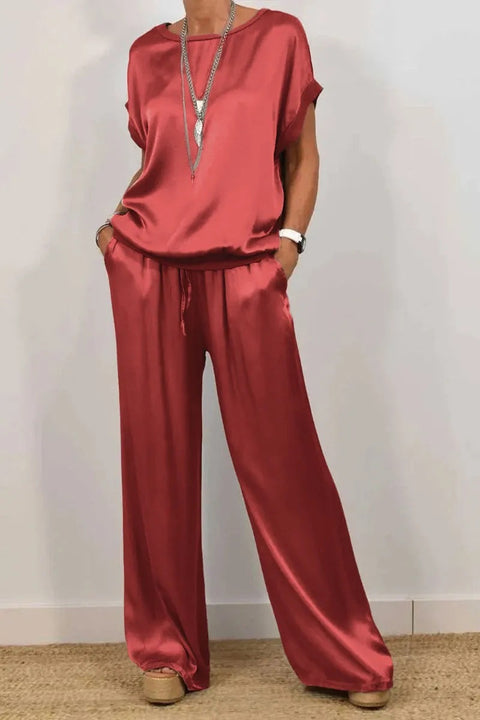 Trendy loose shirt wide-leg trousers casual suit m302295