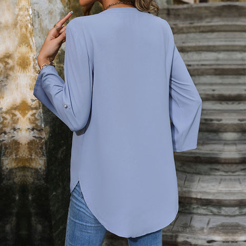Pull élégant à col en V et boutons pour femme m300846 