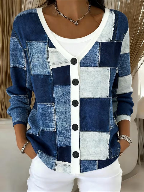 Button knitted hooded cardigan jacket autumn and winter new m303071