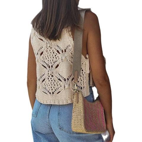 Gilet sans manches creux pour femme, vêtement m301383 