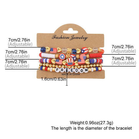 Bracelet USA American flag election holiday party commemorative patriotism bracelet m302600