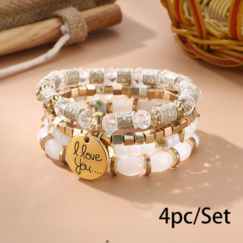 Neues böhmisches Armband, kreatives Quasten-Mehrschicht-Perlenarmband m3331286