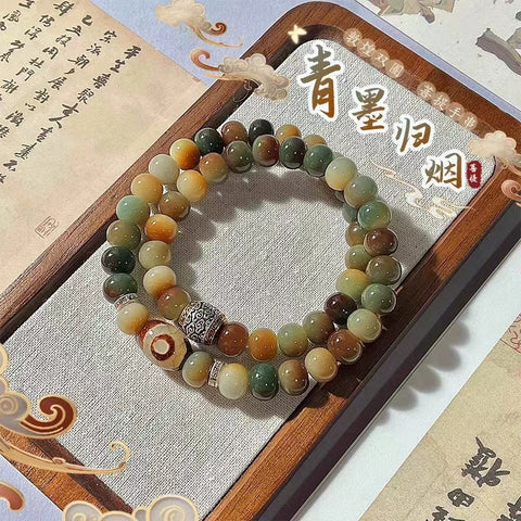 Dunhuang Feitian 108 Bodhi-Samen-Buddha-Perlenarmband Wentian Weißer Jade-Bodhi-Samen Chinesischer männlicher Rosenkranz Wenwan Handheld M3331306