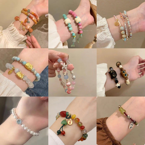 Chinesisches Keramikperlenarmband Weiblichkeit süßes und nettes Mädchenarmband m3331322