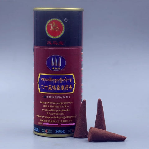 Cône parfumé Ma Bao Tibet Santal Tower, vingt-cinq saveurs, parfum médicinal Shengkang, plante aromatique, parfum d'intérieur m3331264