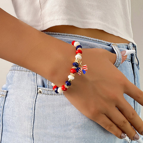 Bracelet USA American flag election holiday party commemorative patriotism bracelet m302600