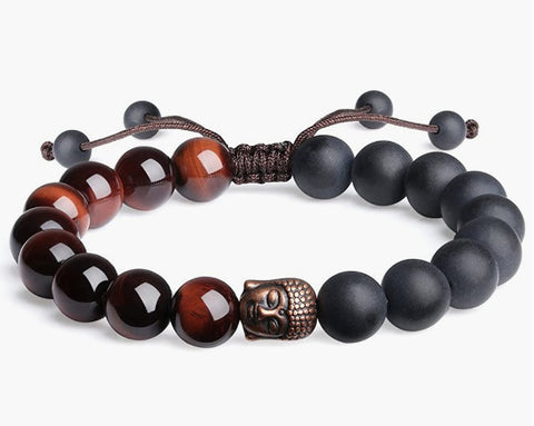 Elastisches Armband aus schwarzem Gallenstein, Totenkopf-Anhänger, natürliches Türkis, Tigerauge, Quaste, Kristall, Vulkanstein, Perlenarmband m3331320