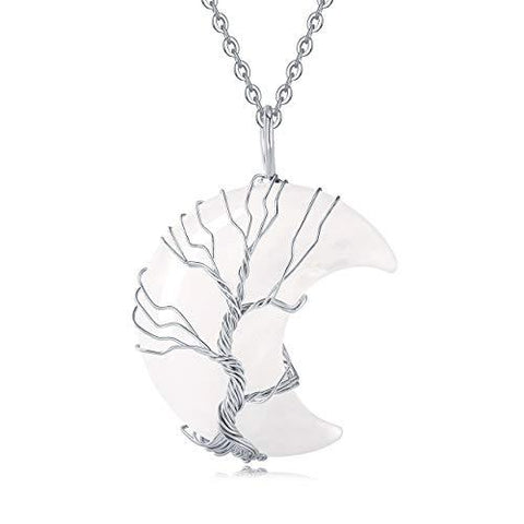 Pendentif arbre de vie en améthyste naturelle, bijou arbre de fortune en cristal m3331252