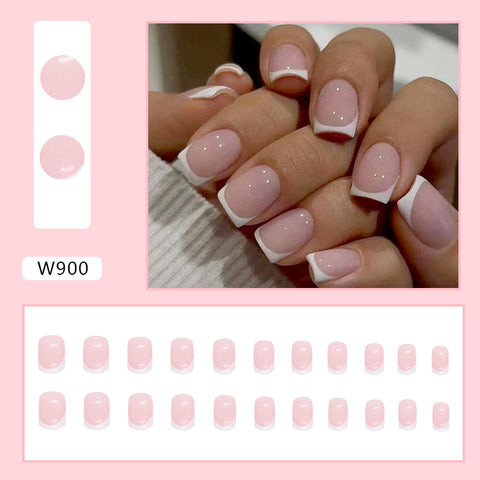 Süßes kurzes Nagelstück, reines Verlangen, weiße französische Mode, vielseitiger Klassiker, aber mit der Zeit einen Nagel tragen m5010556 
