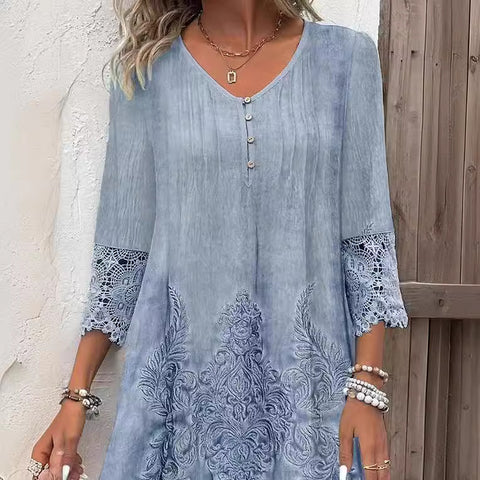 Frühling und Sommer heißer Verkauf einfarbiges Spitzenkleid M300151