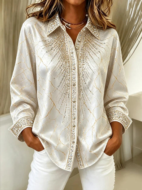 Digital printing long-sleeved casual new loose women's shirt FF303374 01