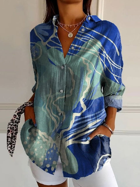 Long Sleeve Print 3D Floral Short Sleeve Pattern m301217