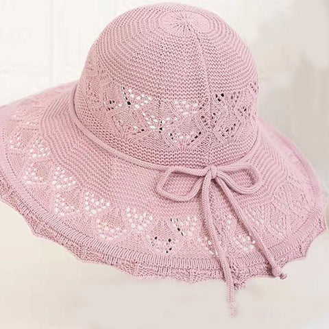 Chapeau haut de forme à bords ondulés pour femme, protection solaire et pare-soleil d'été, m3331172